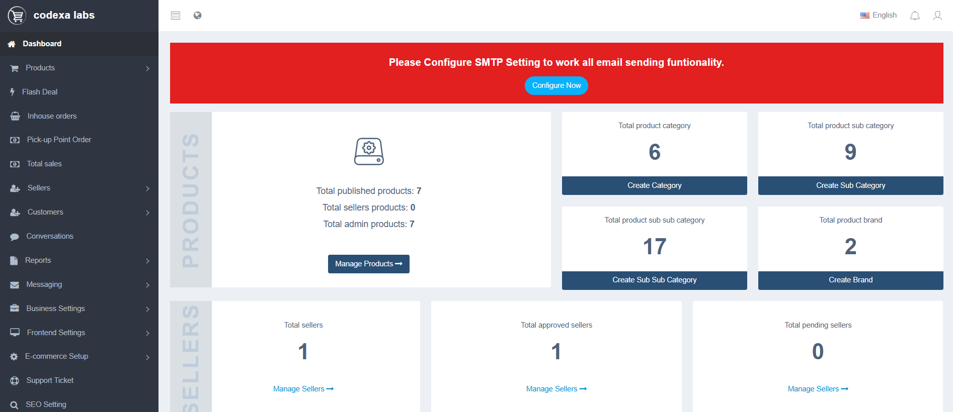 VendoX Admin Dashboard Preview